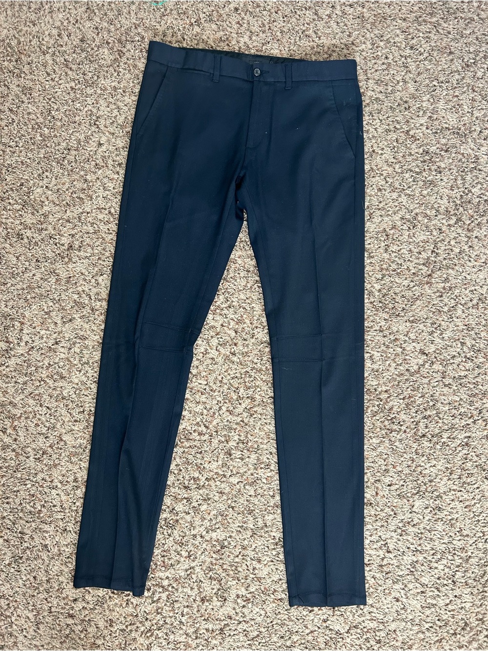 Zara Black Tag Men's Navy Slim Fit Dress Pants
